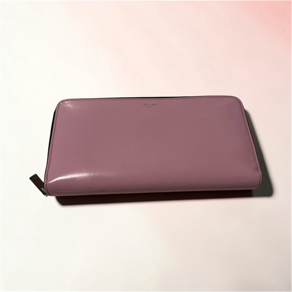 Celine Handbags - Celine Zip Around Leather Wallet in Pink